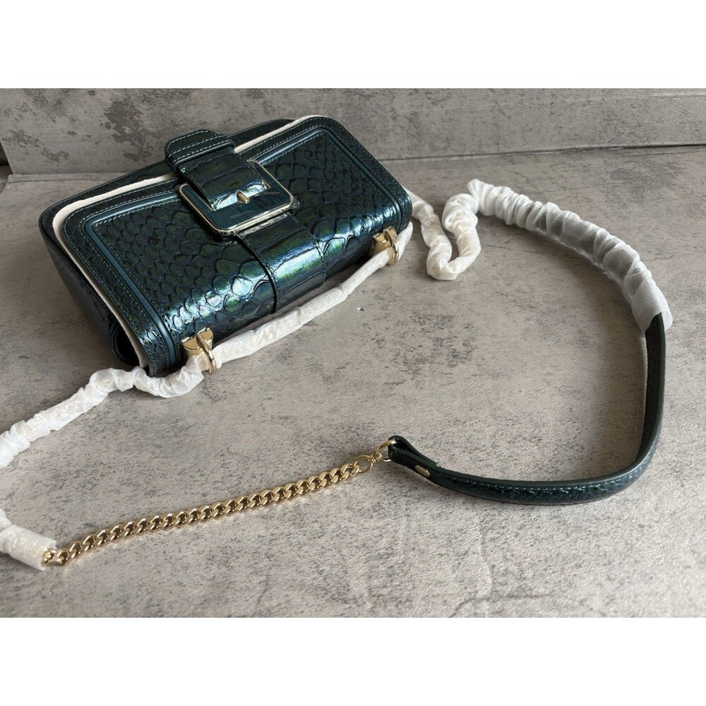 $345 Brahmin The Rosa Handbag Evergreen Kalopsia Crossbody Shoulder Bag NWT - Picture 4 of 8